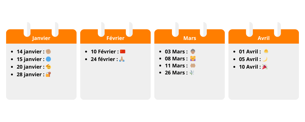 calendrier marketing mali 2024